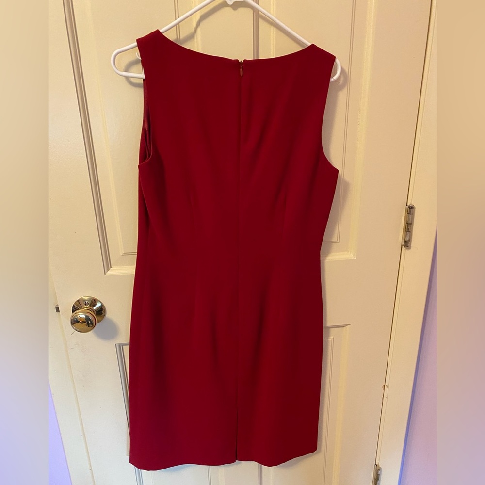 Burgundy red dress with jacket